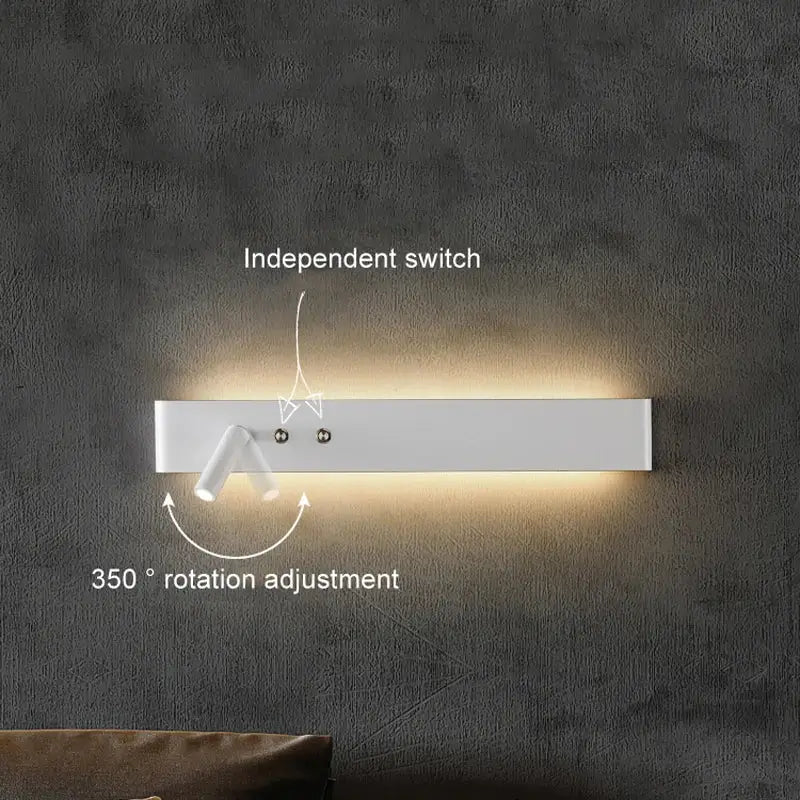 Black LED Wall Light 92cm