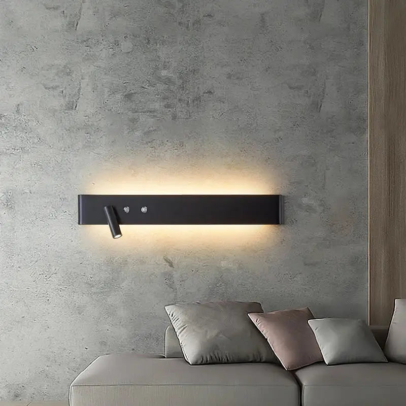 Black LED Wall Light 92cm