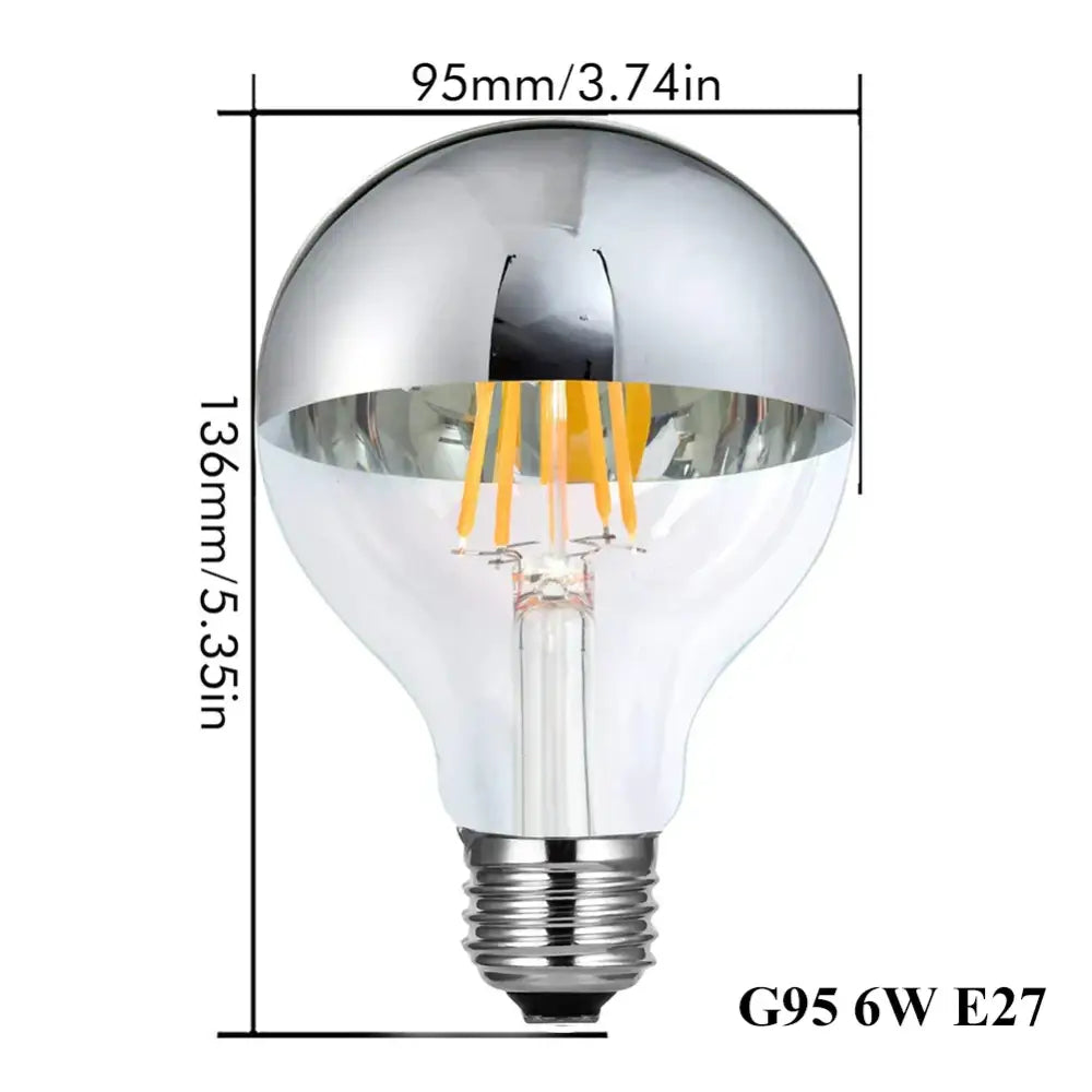Silver LED Filament Bulbs