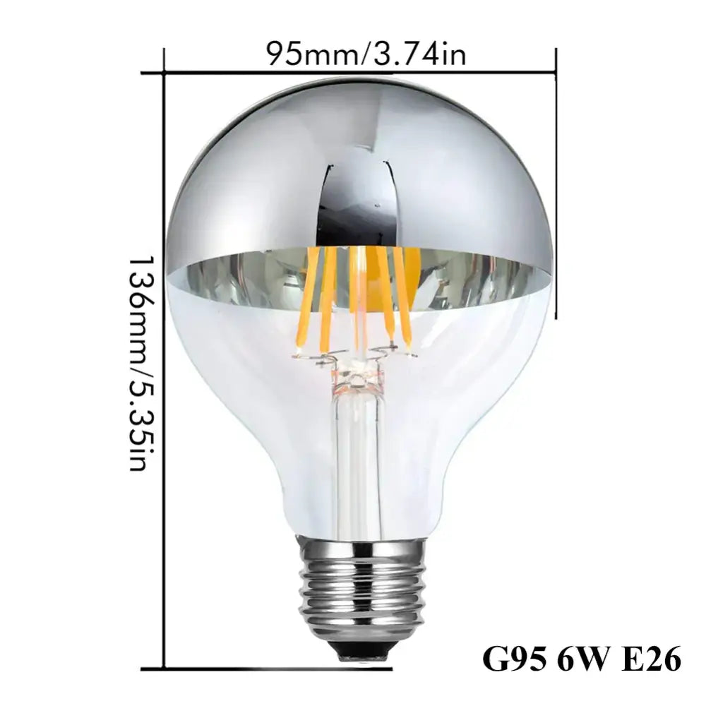 Silver LED Filament Bulbs