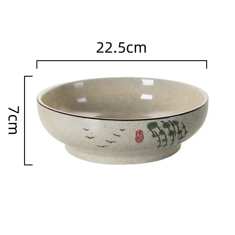 Beige Ceramic Ramen Bowl