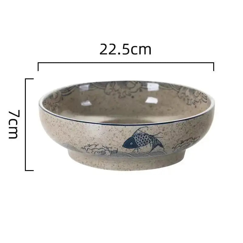 Beige Ceramic Ramen Bowl