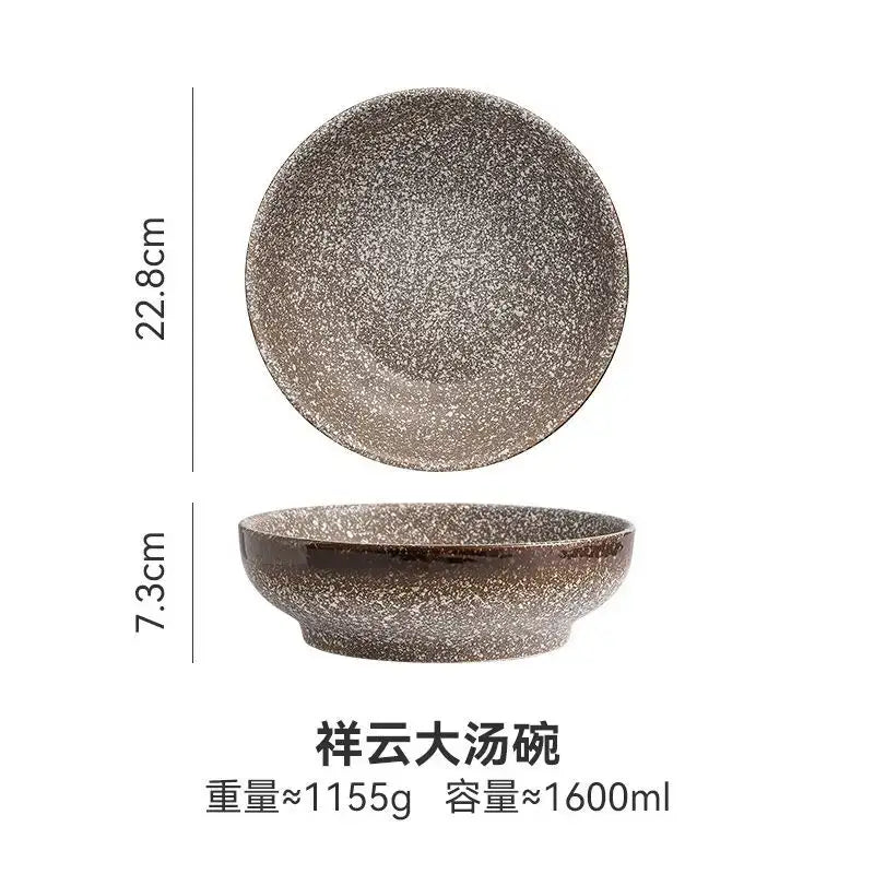 Beige Ceramic Ramen Bowl