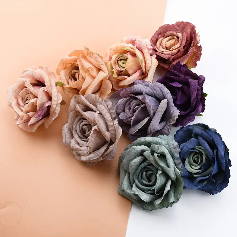 Purple Silk Rose Bouquet
