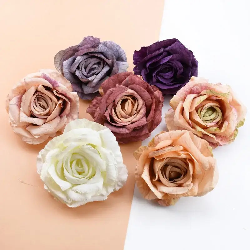 Purple Silk Rose Bouquet