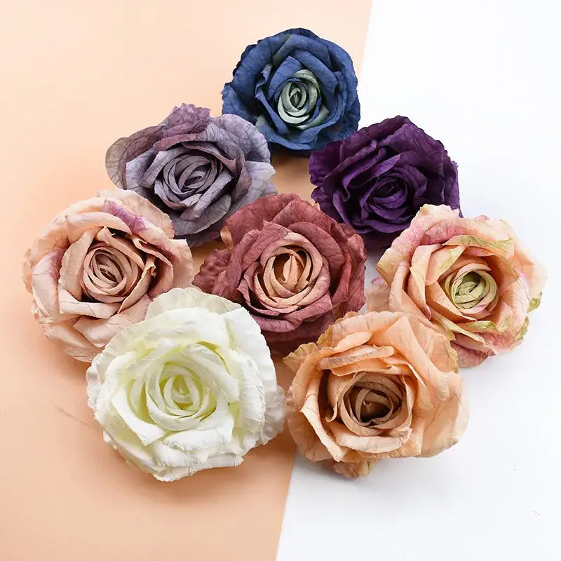 Purple Silk Rose Bouquet