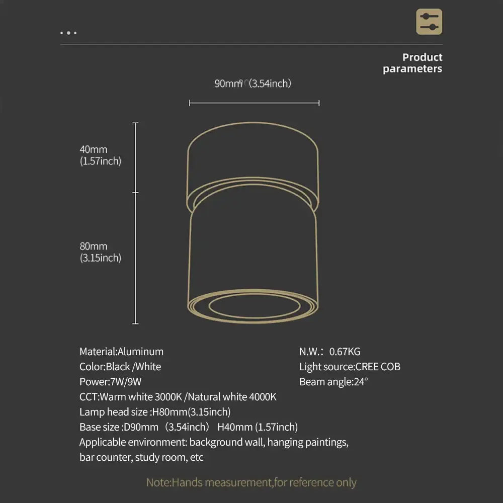 White COB Ceiling Spotlight