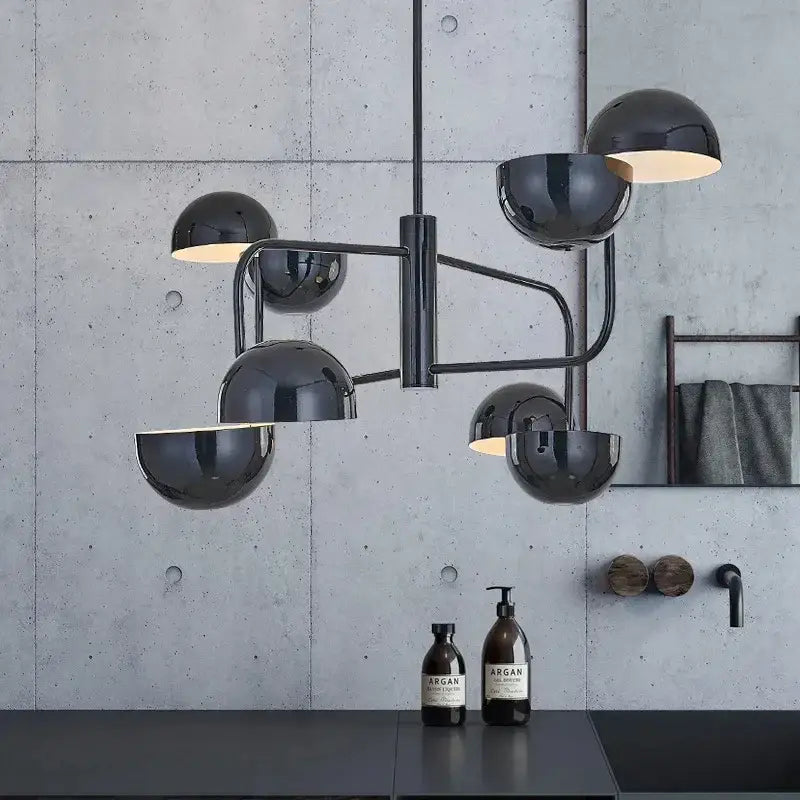 Black Spherical Art Chandelier