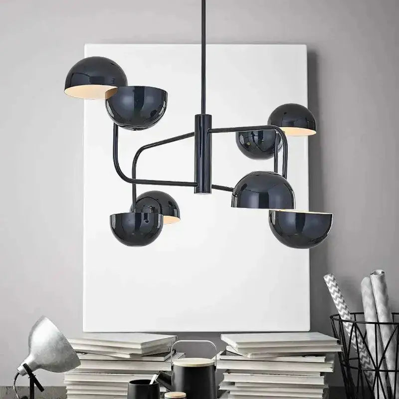 Black Spherical Art Chandelier