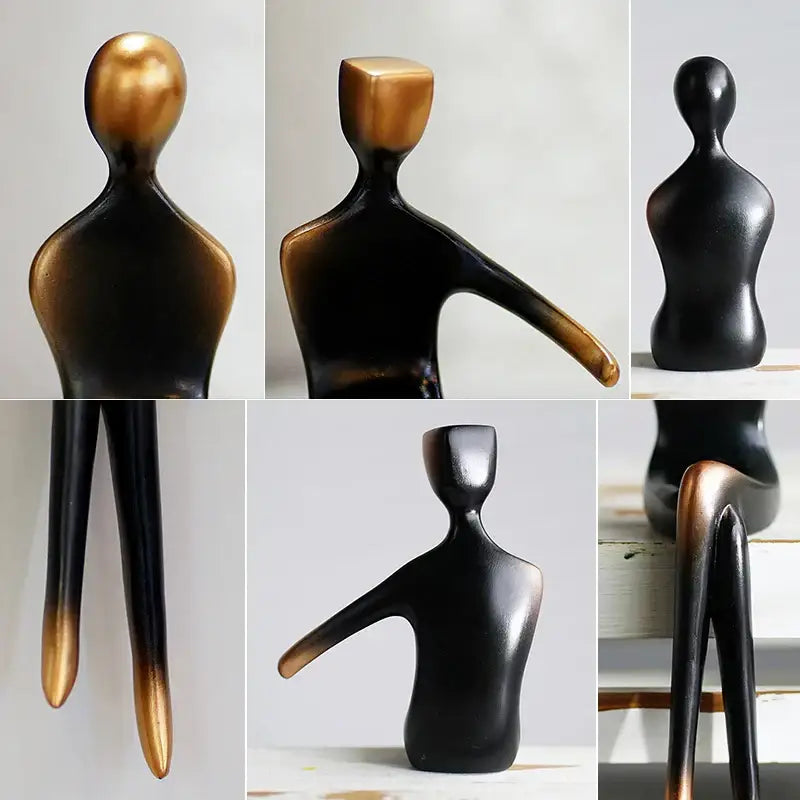 Bronze Abstract Couple Figurine