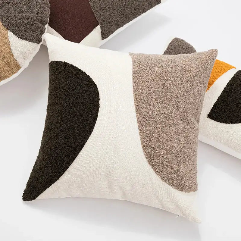 Beige Brown Cushion Cover