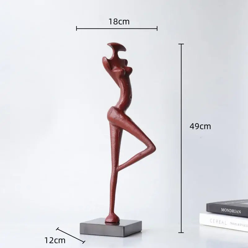 Red Resin Female Sculpture