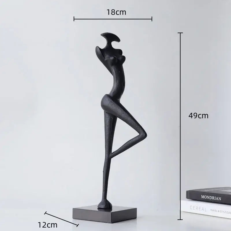 Red Resin Female Sculpture
