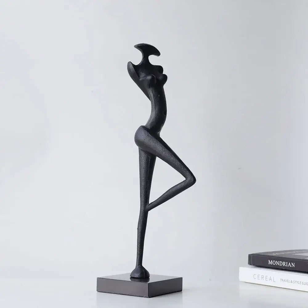 Red Resin Female Sculpture