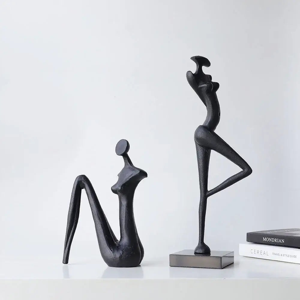 Red Resin Female Sculpture