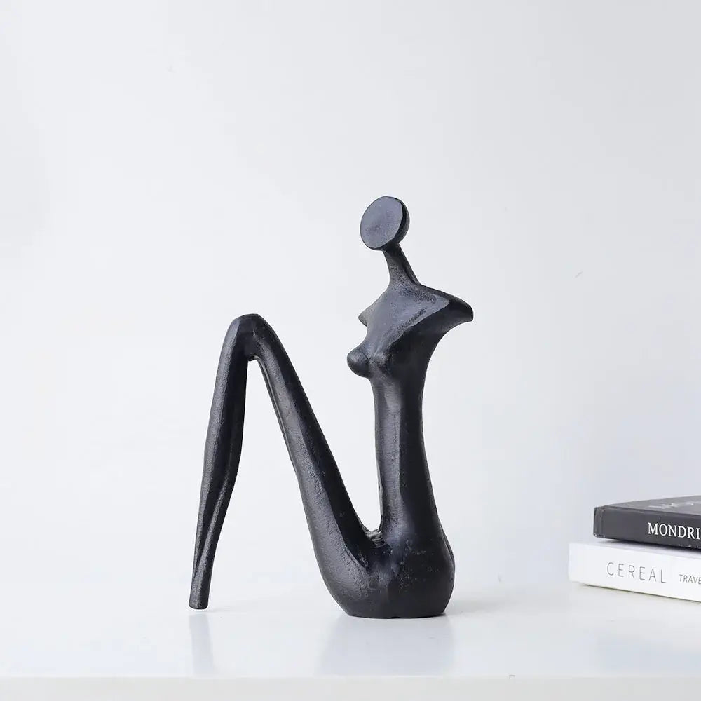 Red Resin Female Sculpture