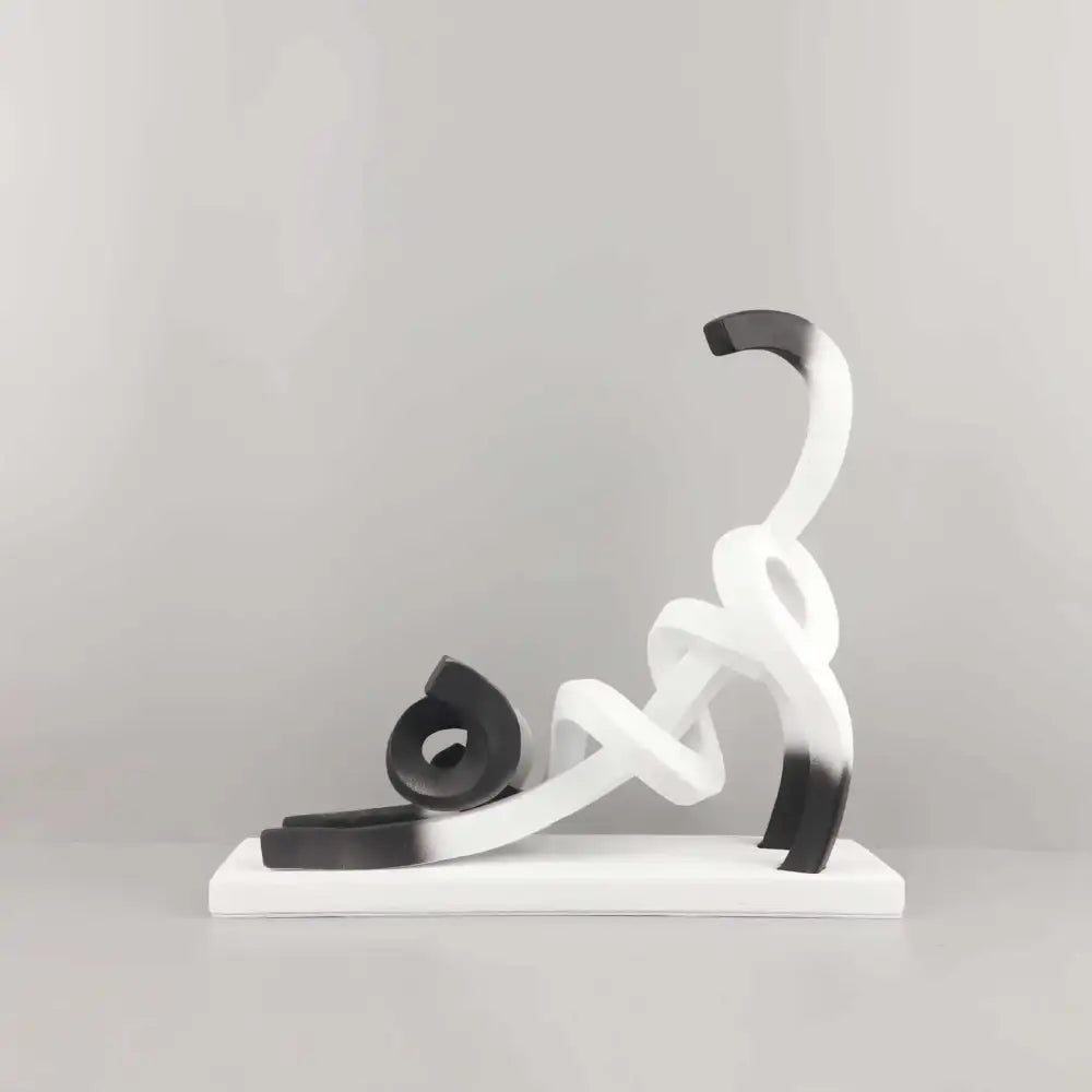 Pink Abstract Cat Sculpture