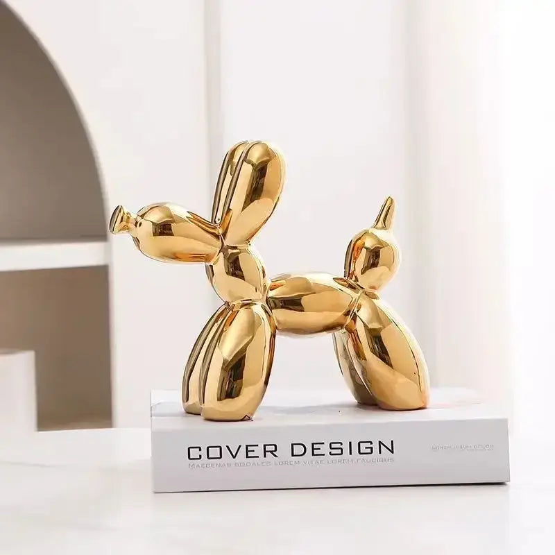 Metallic Balloon Dog Sculpture