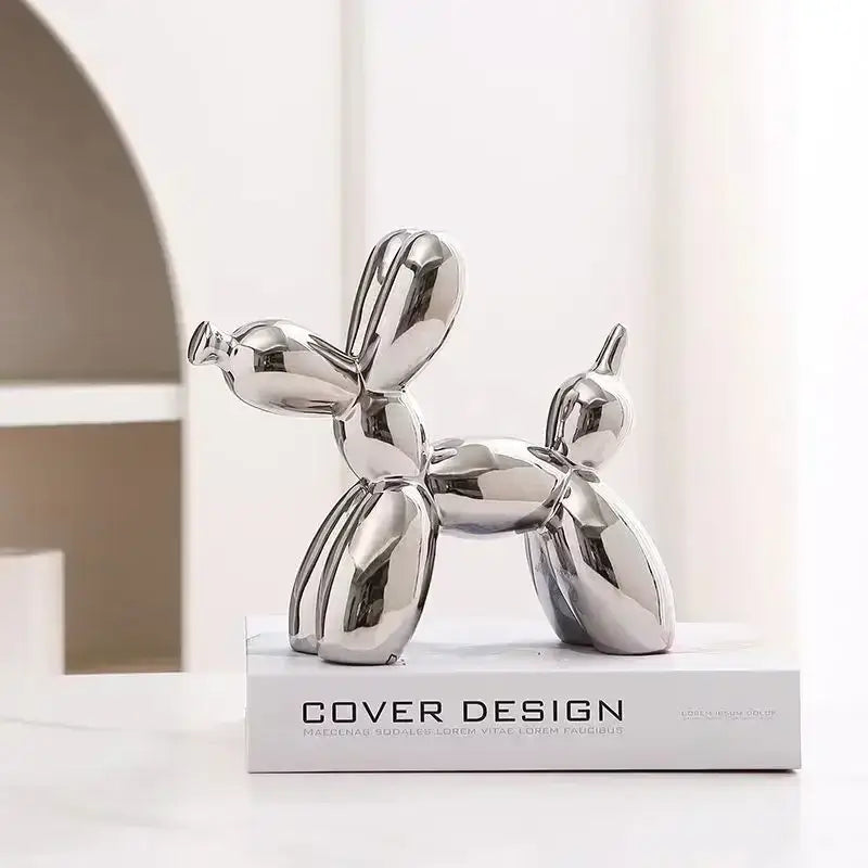 Metallic Balloon Dog Sculpture