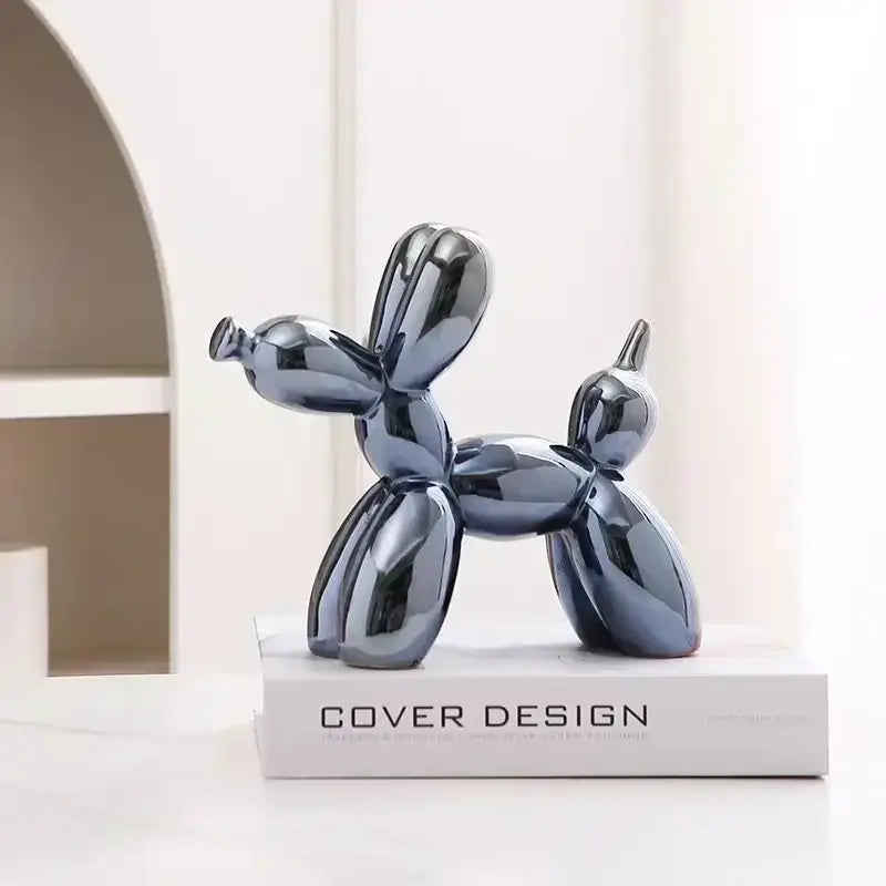 Metallic Balloon Dog Sculpture