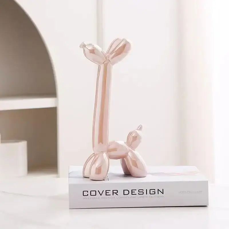 Ceramic Balloon Dog Sculpture Colorful
