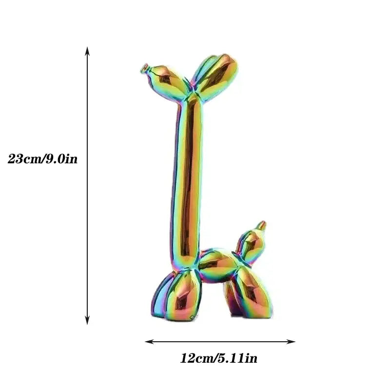 Ceramic Balloon Dog Sculpture Colorful