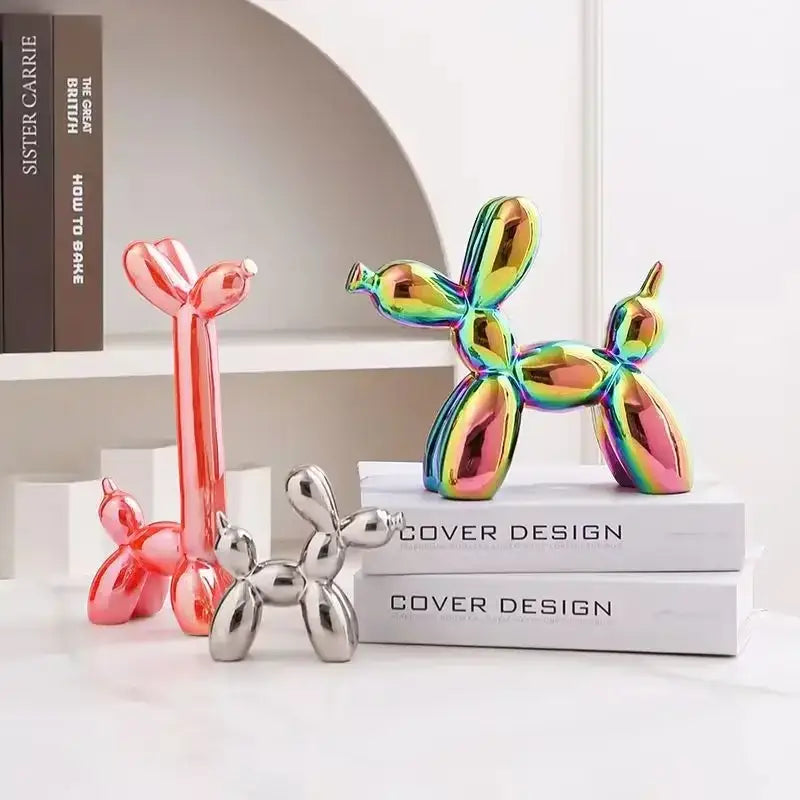 Ceramic Balloon Dog Sculpture Colorful