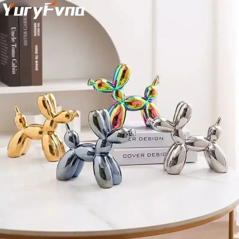Metallic Balloon Dog Sculpture