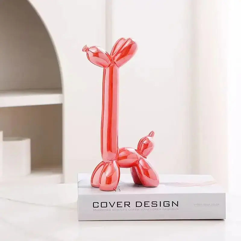 Ceramic Balloon Dog Sculpture Colorful