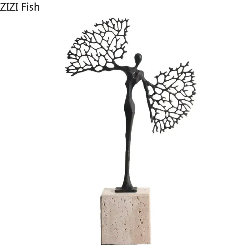 Bronze Marble Abstract Sculpture