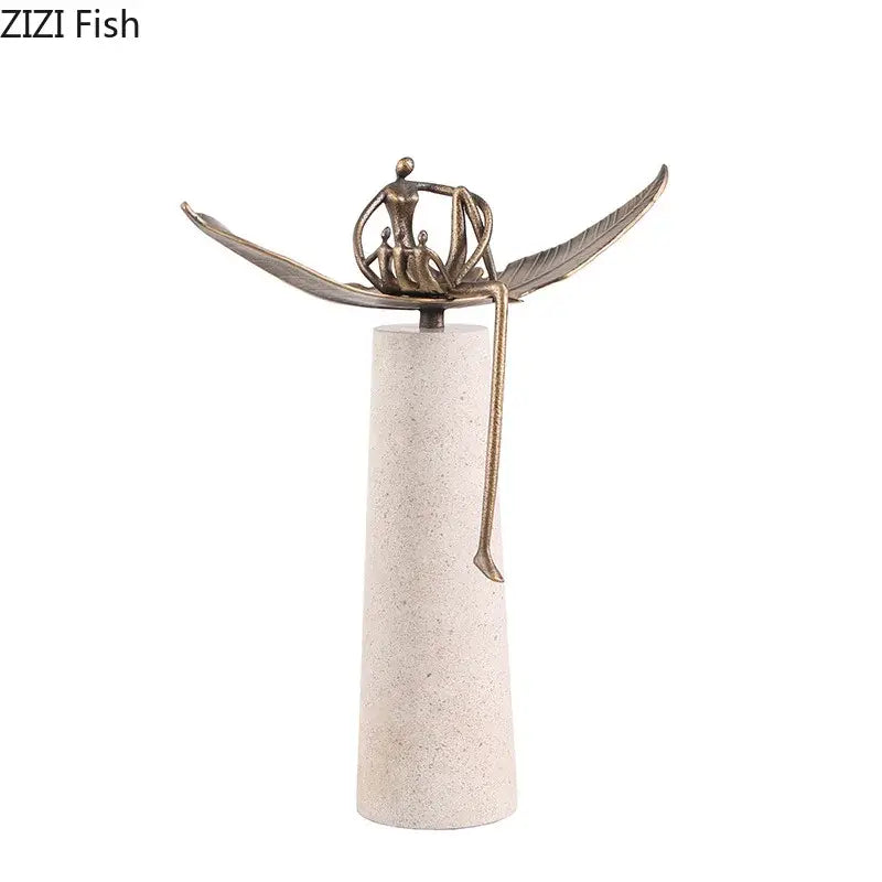 Bronze Marble Abstract Sculpture