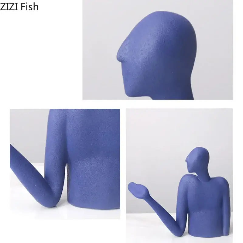 Black White Abstract Resin Sculpture
