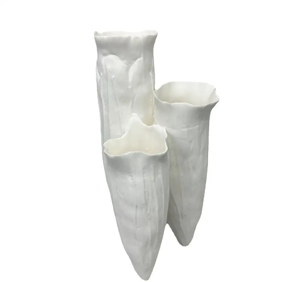 White Coral Ceramic Vase