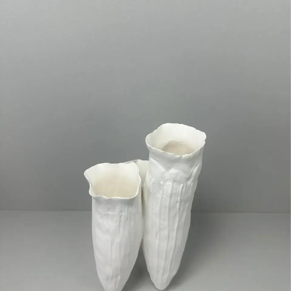White Coral Ceramic Vase