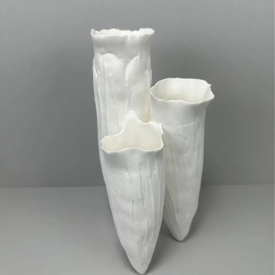 White Coral Ceramic Vase