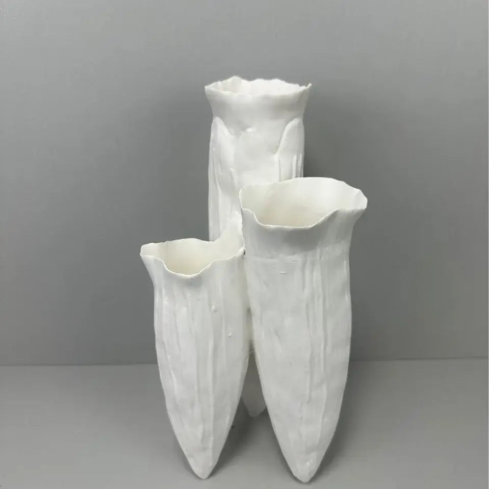 White Coral Ceramic Vase