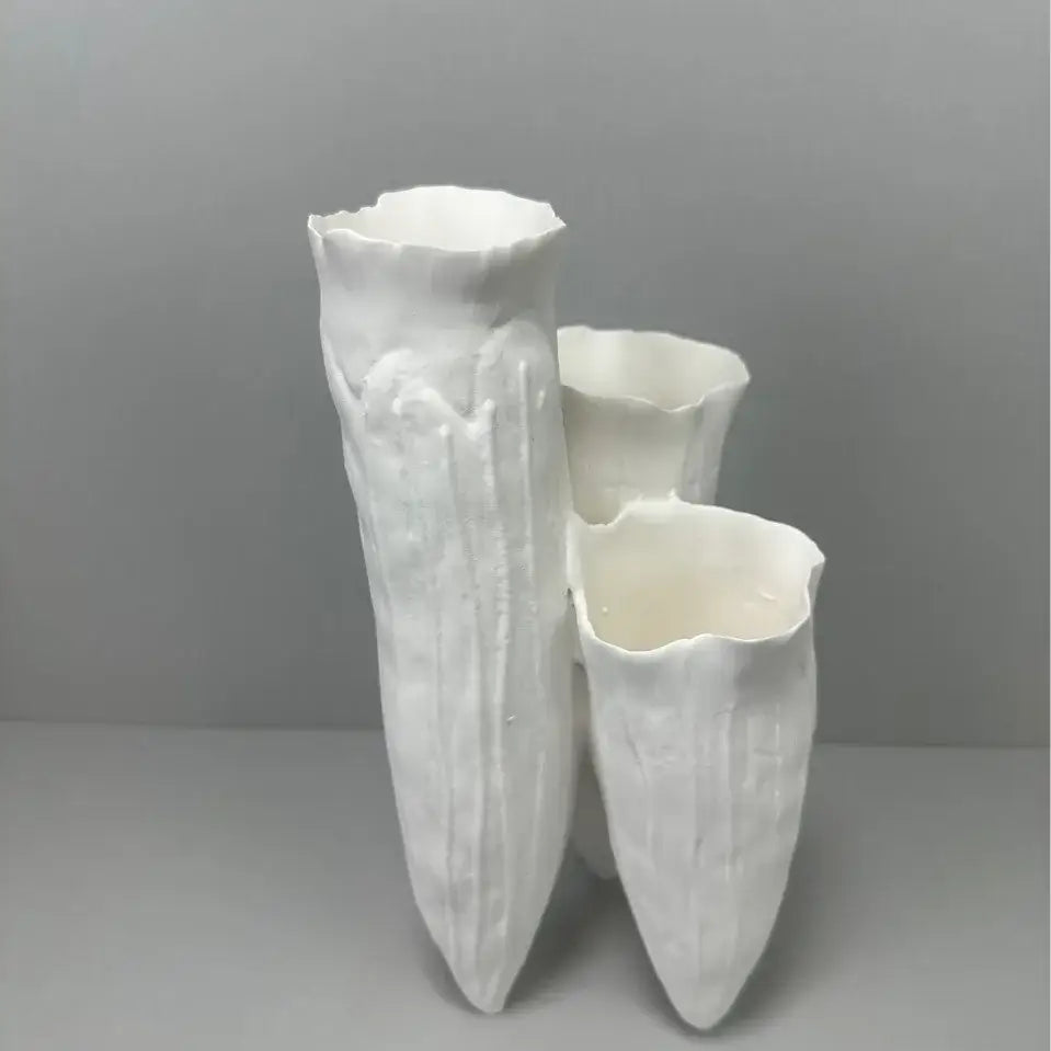 White Coral Ceramic Vase