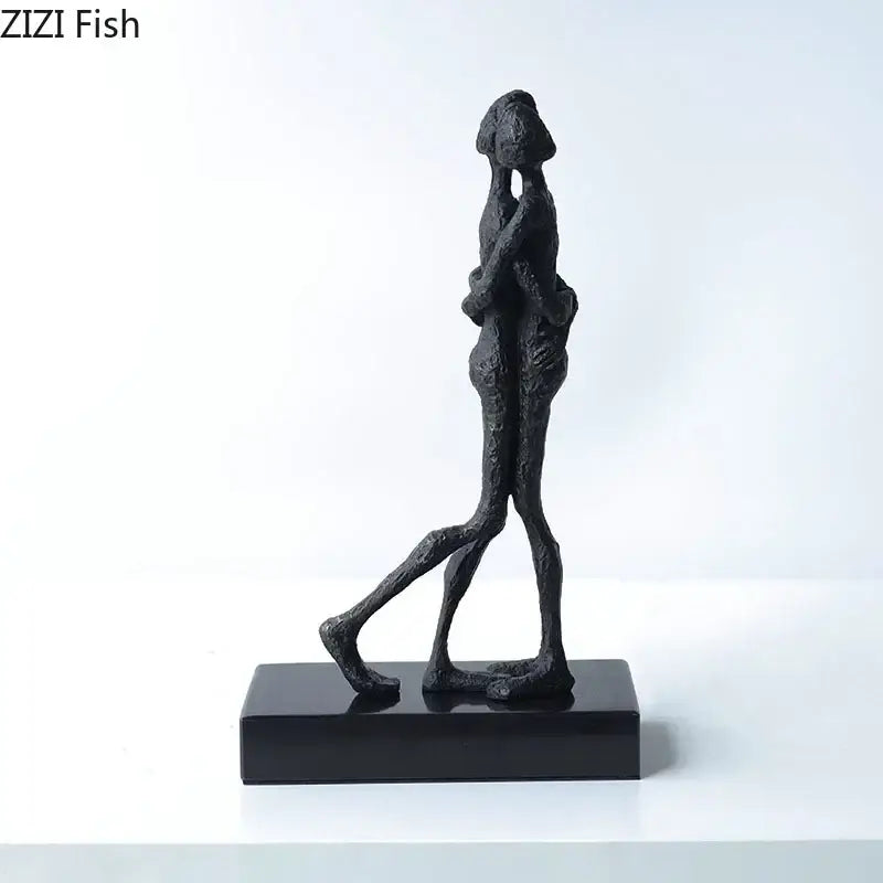 Black Abstract Couple Statue