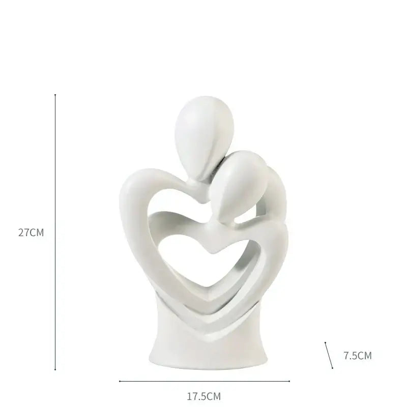 Gray Resin Dancer Sculpture