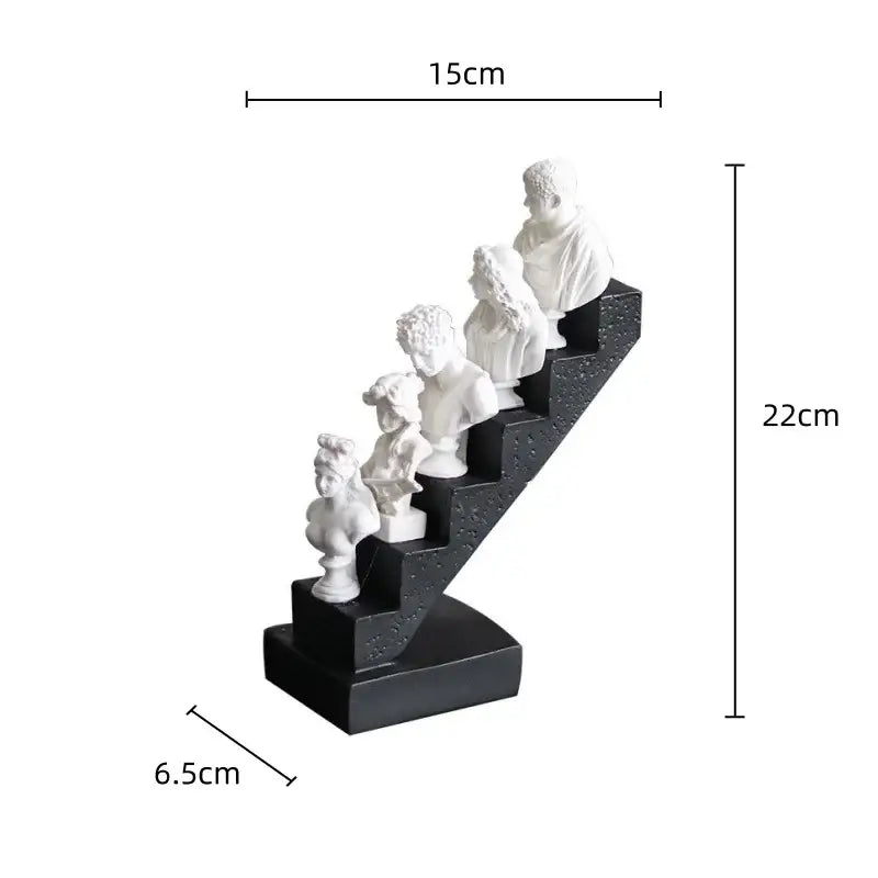 White Marble David Statue Abstract Living Room Decor