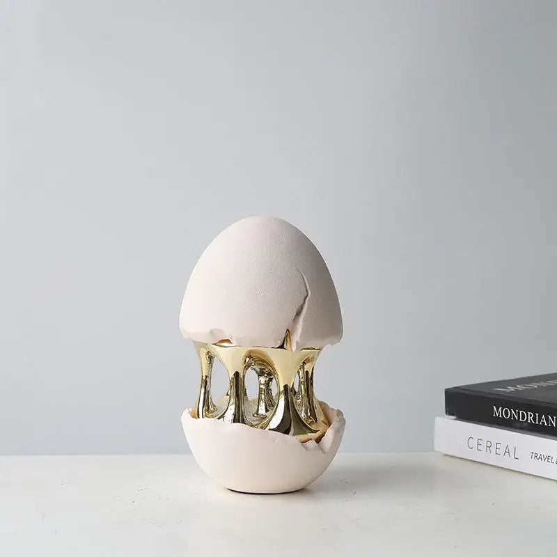 White Gold Egg Sculptures