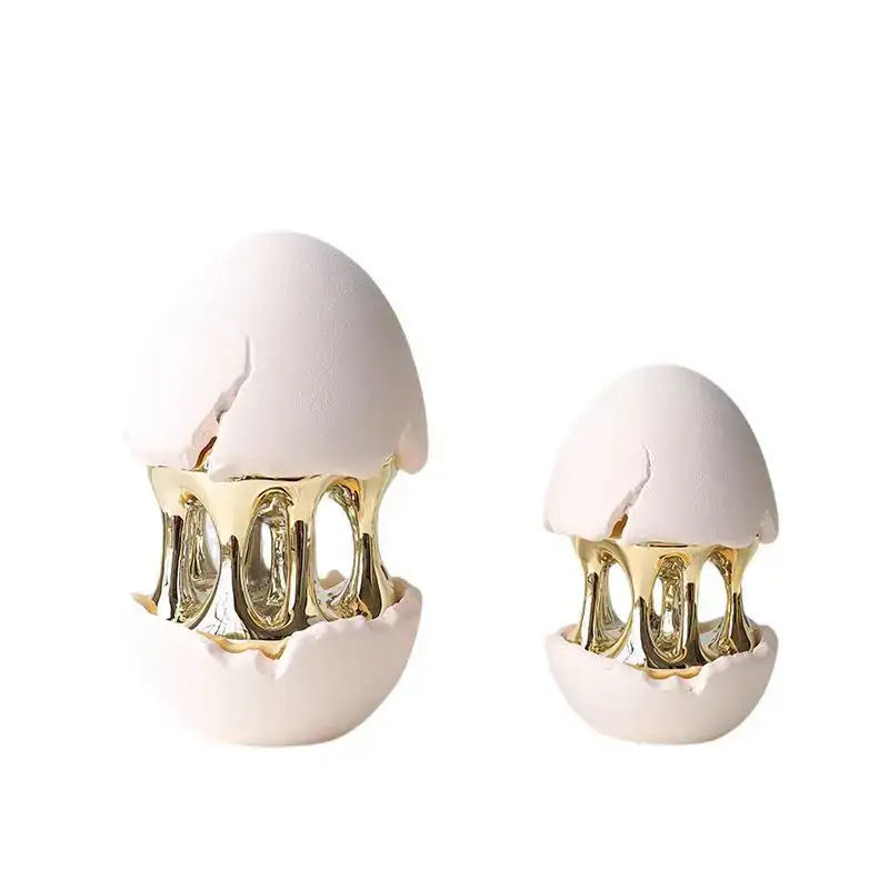White Gold Egg Sculptures