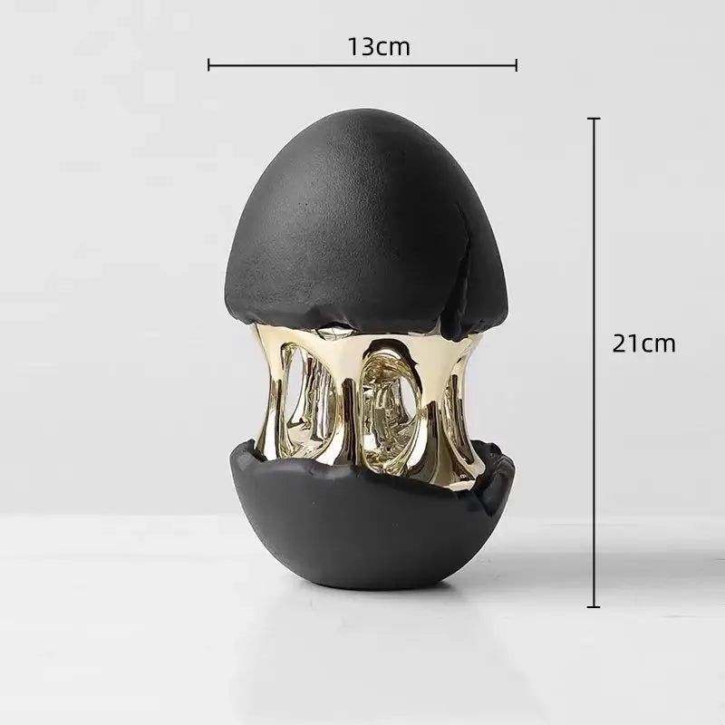 White Gold Egg Sculptures