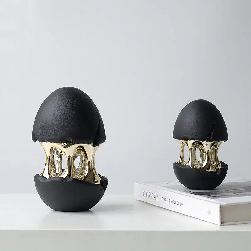 White Gold Egg Sculptures