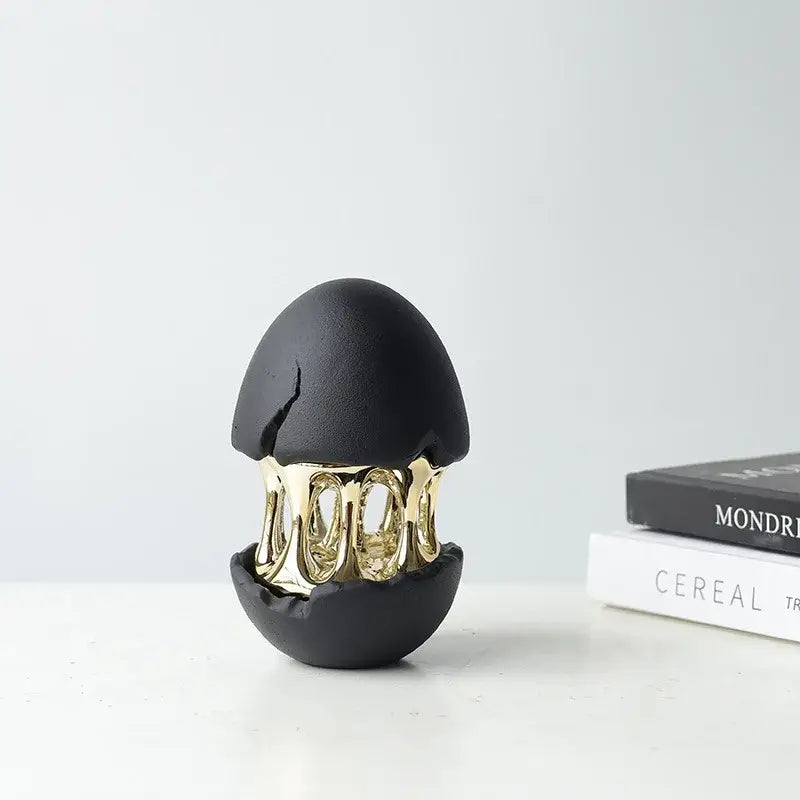 White Gold Egg Sculptures