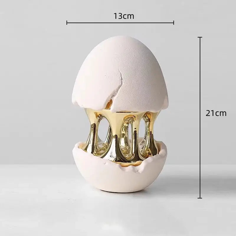 White Gold Egg Sculptures