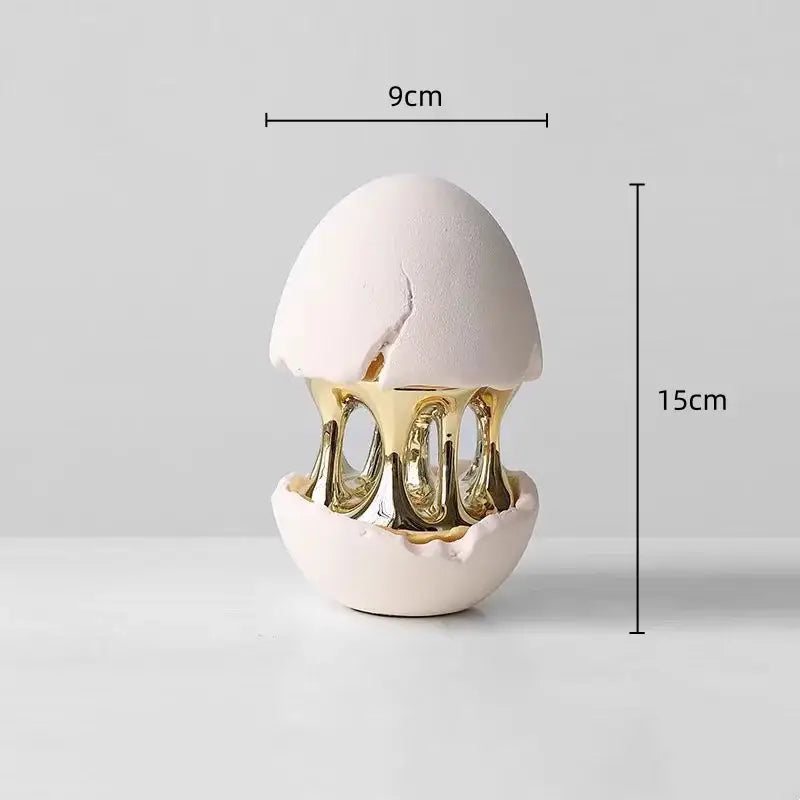 White Gold Egg Sculptures