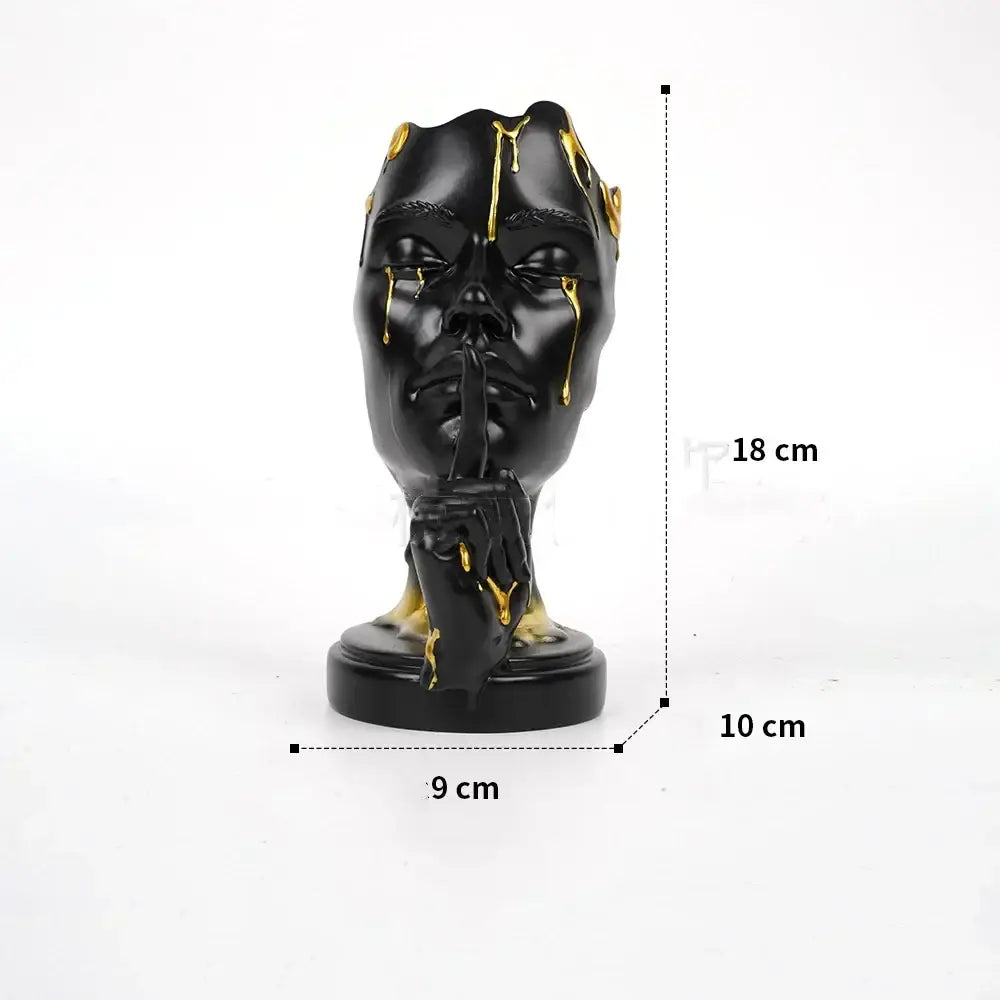 Gold Mask Face Figurine