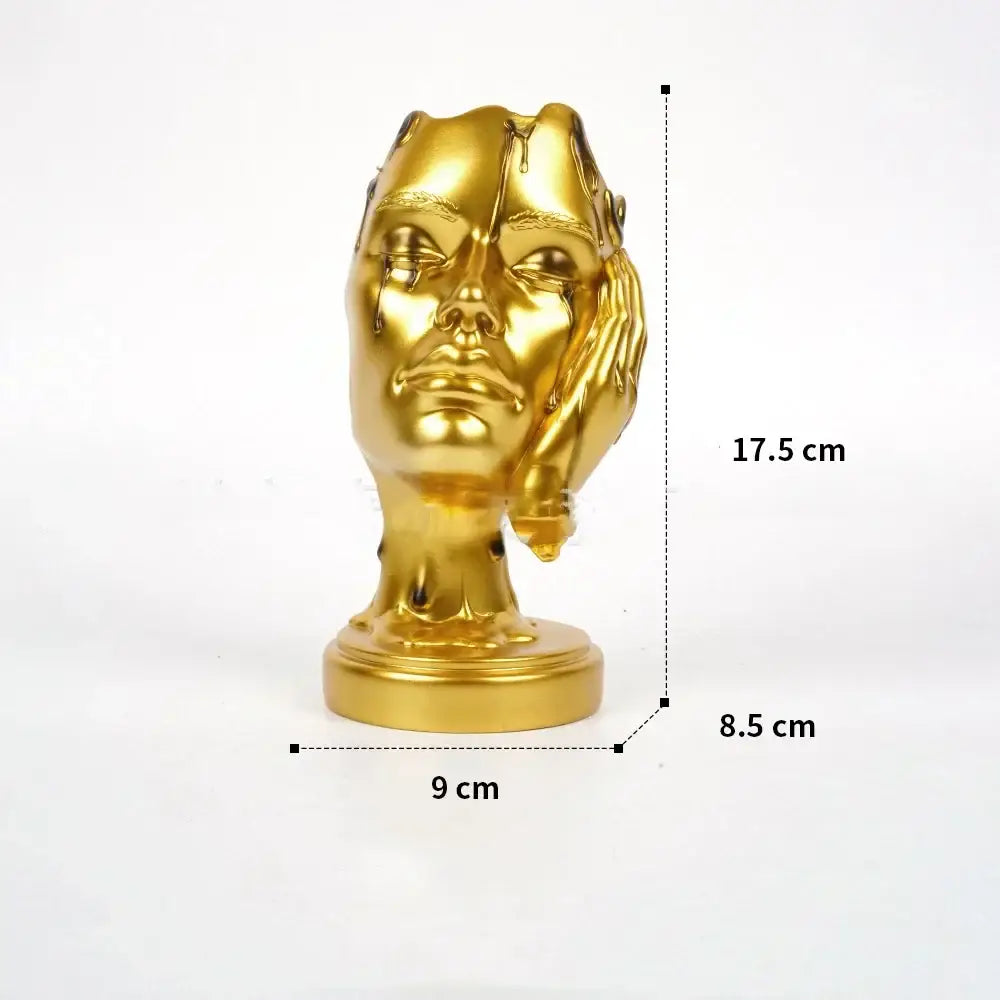 Gold Mask Face Figurine