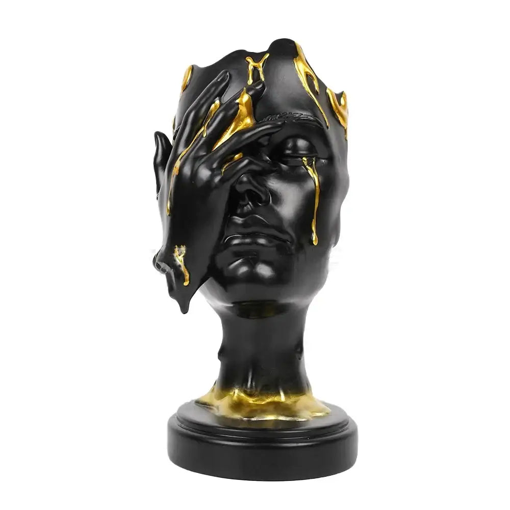 Gold Mask Face Figurine